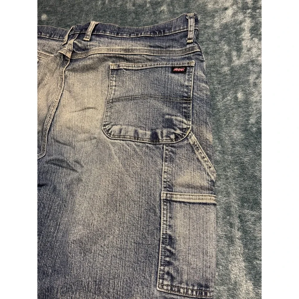 Genuine Dickies Mens 40x32 Carpenter Flex Jeans Blue Denim Cotton Stretch Pants